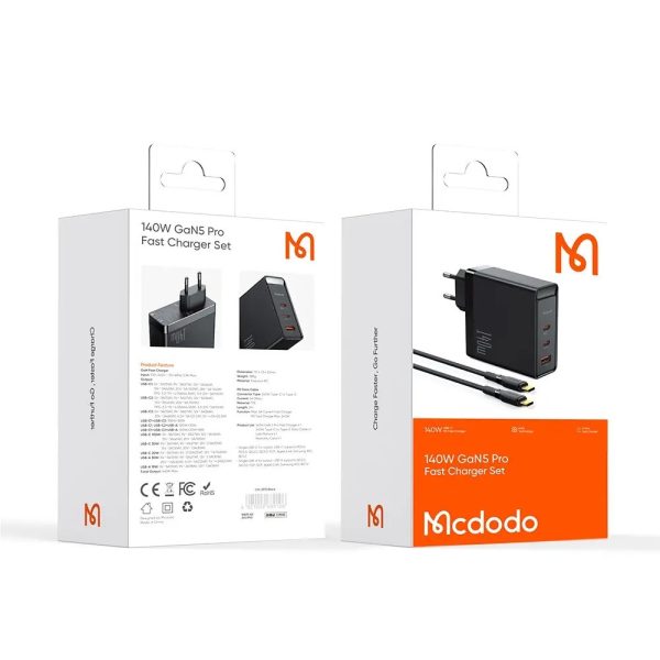 Mcdodo CH-2913 140W Gan5 Pro Typec Kablolu Şarj Adaptörü - Görsel 5