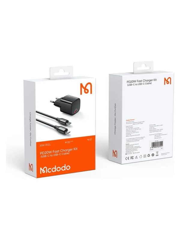 Mcdodo CH-4040 20W Typec Typec Kablolu Mini Hızlı Şarj Adaptörü - Görsel 4