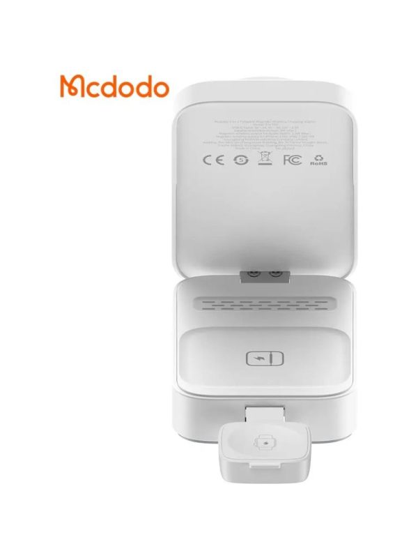 Mcdodo CH-5090 15W 3'ü 1 Arada Katlanabilir Kablosuz Şarj Standı - Görsel 2