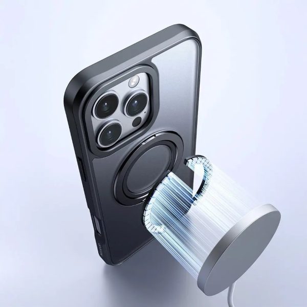 Mcdodo PC-4932 iPhone 16 Pro Halka Standlı Magsafe Siyah Kılıf - Görsel 7
