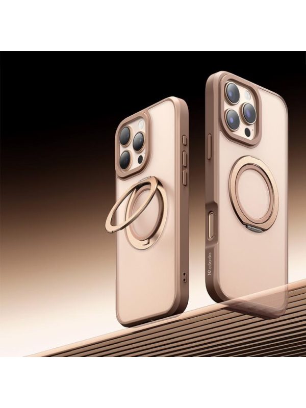 Mcdodo PC-4934 iPhone 16 Pro Halka Standlı Magsafe Titanyum Kapak