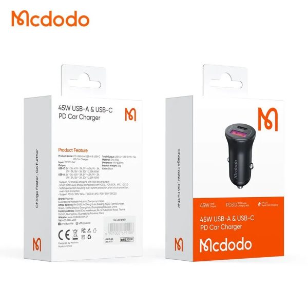 Mcdodo CC‑2680 45W USB TypeC PD Araç Çakmak Şarj Cihazı - Görsel 4
