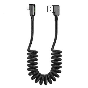 Mcdodo CA-7310 Usb TypeC Spiralli Data Şarj Kablosu 1.8M-Siyah